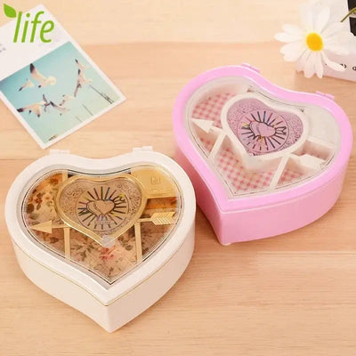 Classical For Elise Heart Music Box Birthday Gift Plastic Jewel Case Hand Cranked Dancing Ballet Girl Ballerina Musical Boxes