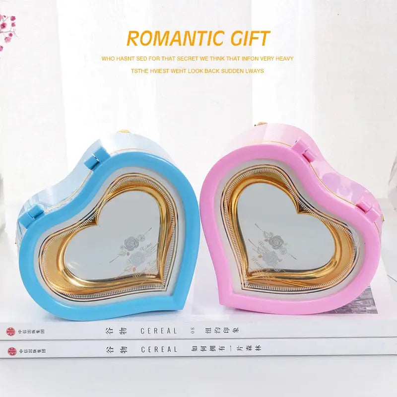 Romantic heart-shaped Music box Spin dancing ballet little girl Child Valentine's Day Birthday present