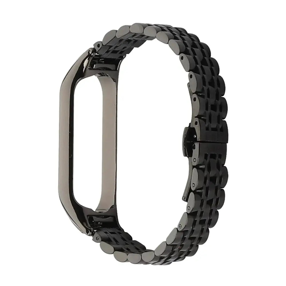 Silver Metal Mi band 7 6 Strap Bracelet for Xiaomi Mi Band 4 5 Miband Watchband with tool Luxury Metal Watch Band for Men Women