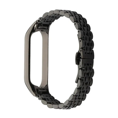 Silver Metal Mi band 7 6 Strap Bracelet for Xiaomi Mi Band 4 5 Miband Watchband with tool Luxury Metal Watch Band for Men Women