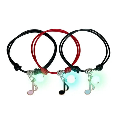 3 Pcs Couple Bracelets Love Star Moon Cat Luminous Bangles for Friendship E0BE