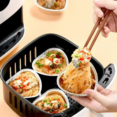 20PCS Heart-shaped Tin Foil Box Disposable Tin Foil Box Lined with Oil Resistant Picnic Barbecue Baking Cooking Kitchen Utensils