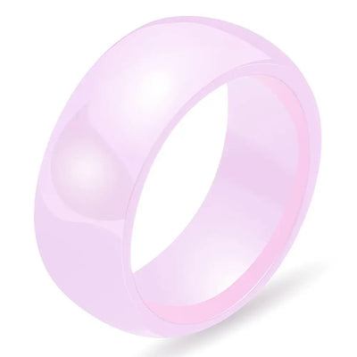 DARHESN 8mm Unisex Women Men Ceramic Rings White Pink Black Fashion Jewelry US Size 6 7 8 9 10