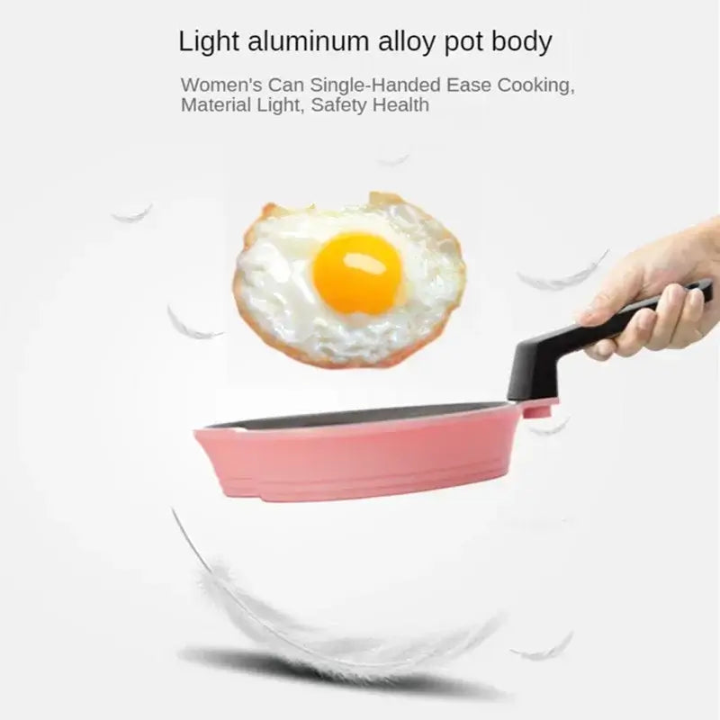 Heart Shaped Frying Pan Food Breakfast Egg Ceramic Non-Stick Pan Kitchen Cooking Pot Grilling Cookware Household Canteen Tool