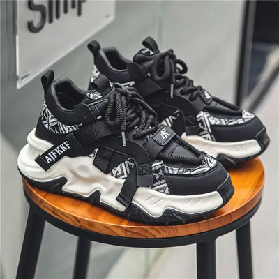 Luxury Men's Patchwork Casual Sneakers Comfortable Platform Shoes Designer Height Increasing Sneakers Men Casual Sports Shoes