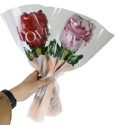 10/30/50pcs Mini Rose Flower Bouquet Holding Balloon Bouquet of Flower Balloon Valentines Day Mother's Day Party Wedding Decors