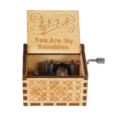 You Are My Sunshine Music Box, Color Printing Wooden Hand Crank Musical Box, Birthday Gift for Girlfriend, Children's Day Gift