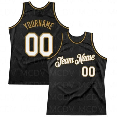 Custom Black White-Purple Authentic Throwback Basketball Jersey 3D Print Team Name Number Vest Game Practice Clothes Adult/Youth