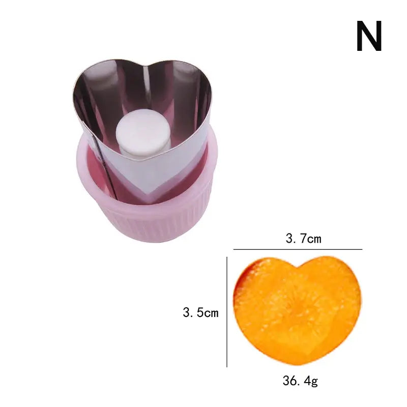 1pc Star Heart Shape Vegetables Cutter Portable Plastic Handle Cook Tools Stainless Steel Fruit Cutting Die Kitchen Gadgets