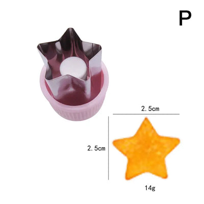 1pc Star Heart Shape Vegetables Cutter Portable Plastic Handle Cook Tools Stainless Steel Fruit Cutting Die Kitchen Gadgets