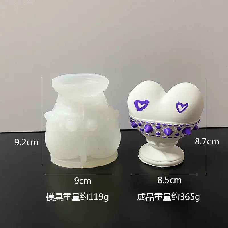 Valentine's Day 3D Love Candle Mold Diy Aromatherapy Gypsum Silicone Mold Heart Shaped Valentine's Day Decorative Crafts