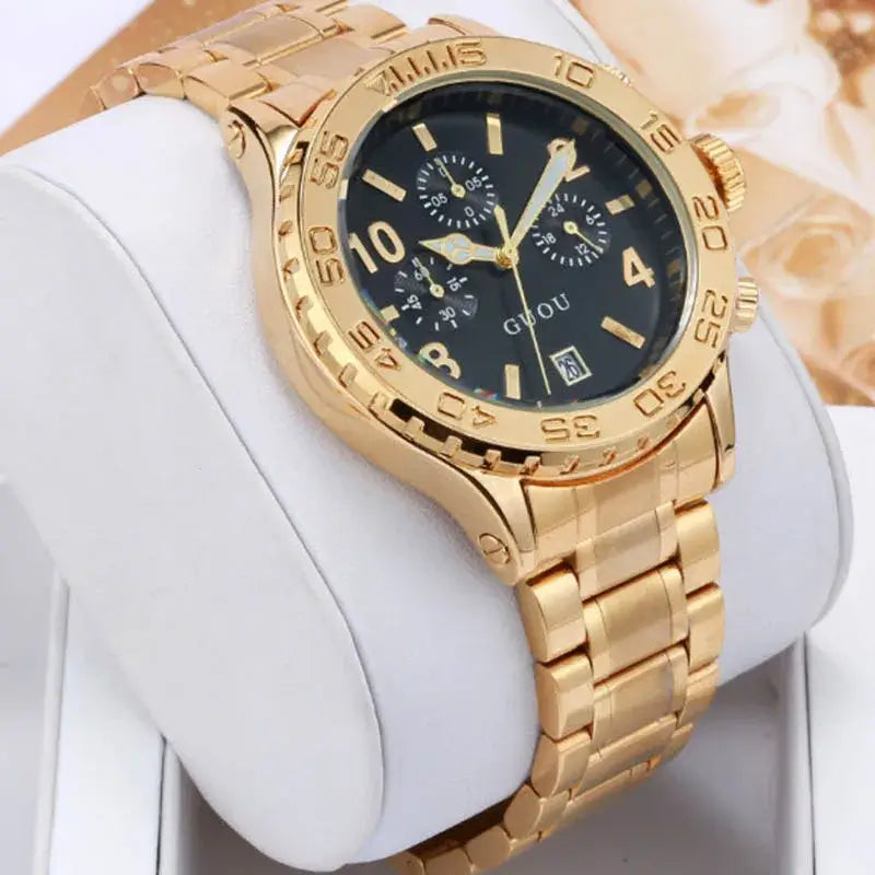 Fashion Brand Calendar Gold Luxury Top Quality Watch Waterproof Man Ladies Gift Quartz Sports watch Exquisite Wrist watches