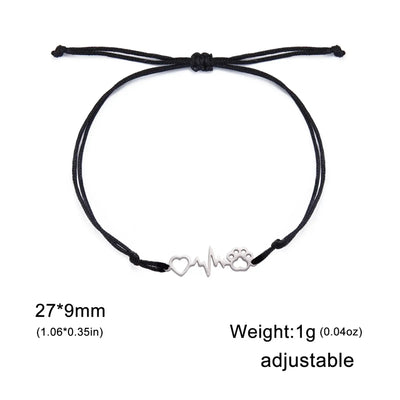 Skyrim ECG Love Cat Claw Pendant Stainless Steel Bracelet Women's Fashion Romantic Cute Valentine's Day Gift Jewelry Gifts