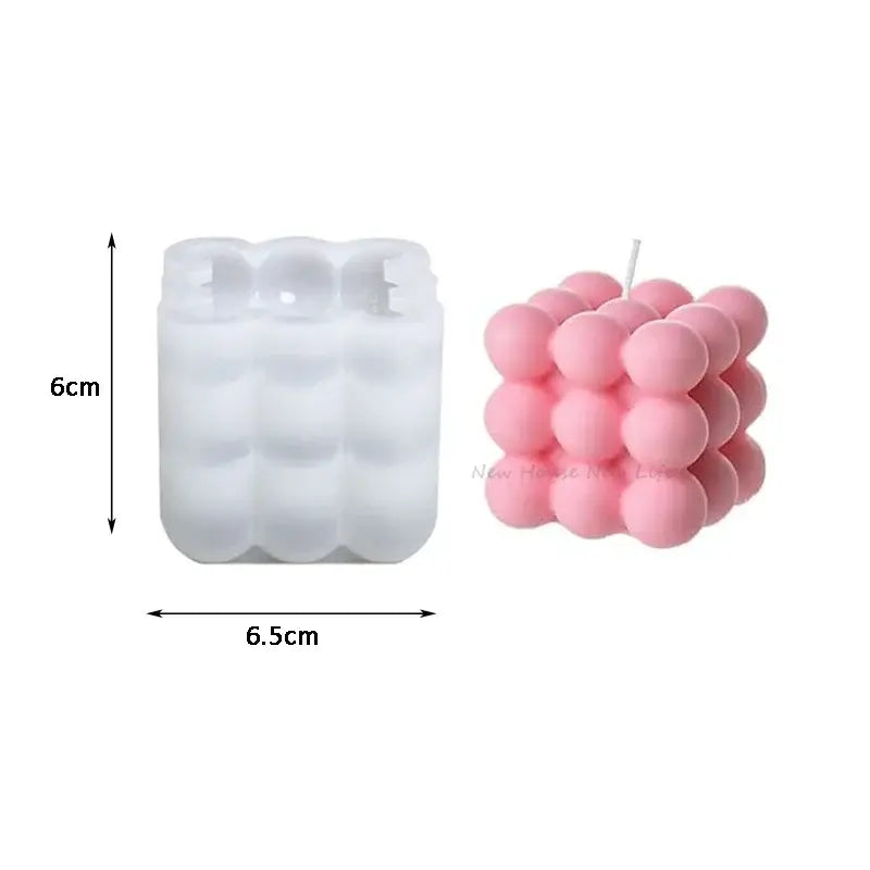 Love Cube Scented Candle Silicone Mold for Handmade Plaster Soap Epoxy Resin Chocolate Decoration Gypsum Ice DIY Baking Mould