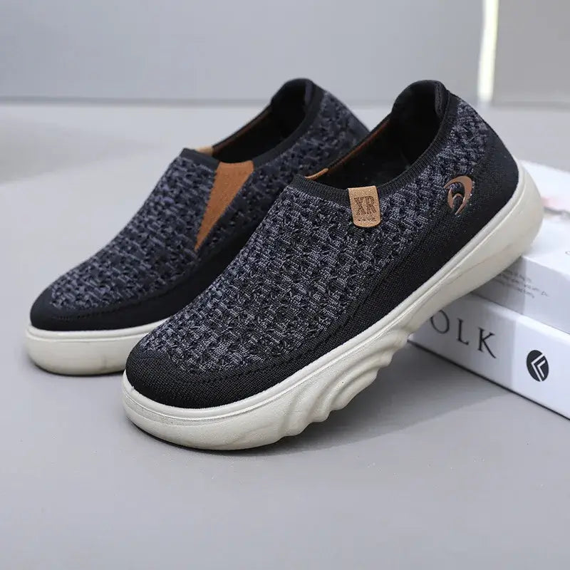 2025 New Shoes for Woman Vulcanize Shoes Autumn Round Toe Flats Mesh Breathable Ladies Fisherman Shoes Platform Casual Sneakers