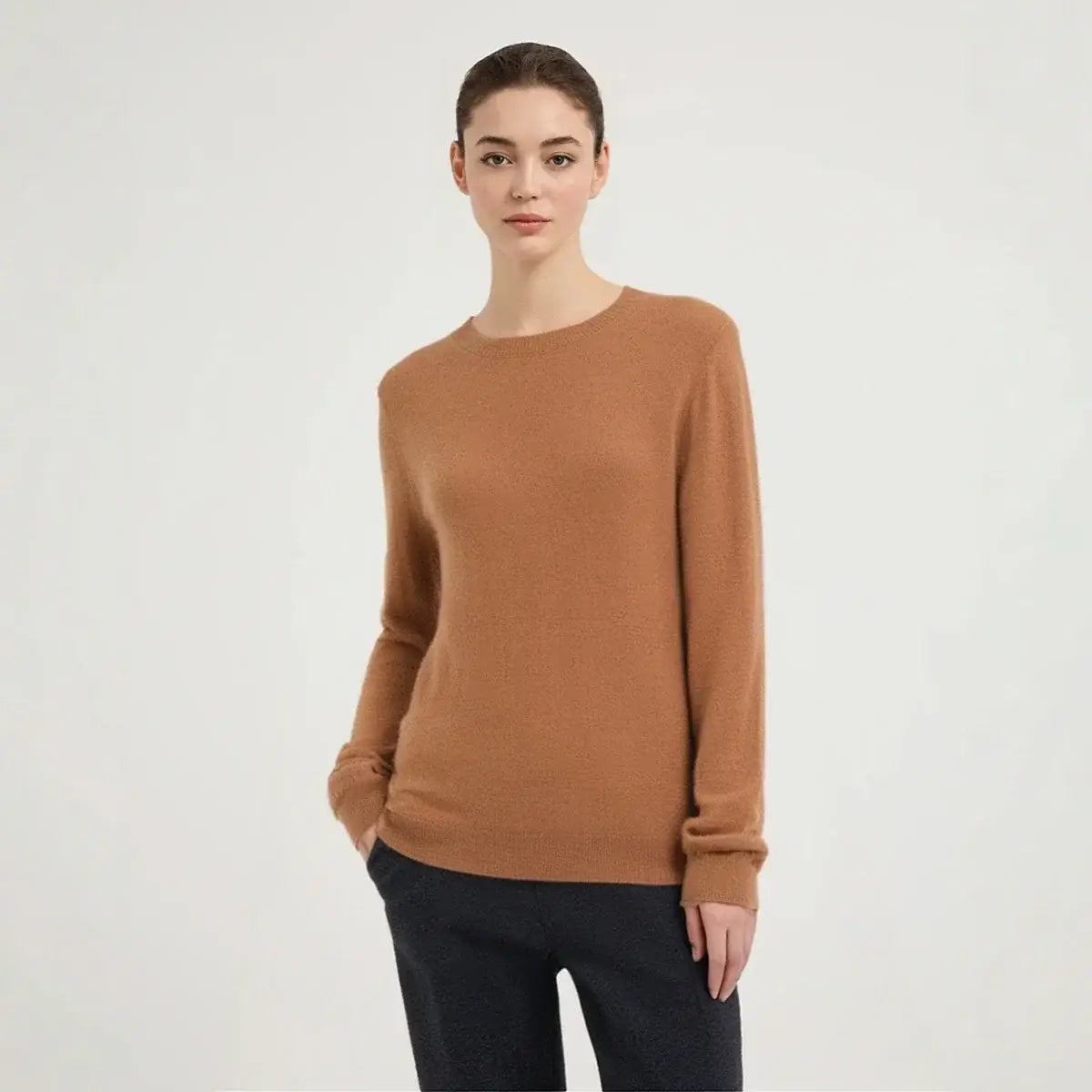 BC-435 Round Neck Clothing Knitting Clothes For Ladies Simple Pullover Knitted Top Cashmere Sweaters For Women Suits