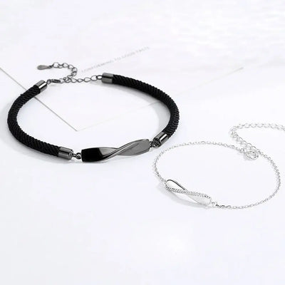 Women Romantic Wave Alloy Men Forever Love Friend Bracelet Couples Bracelets Hand Rope Mobius Ring