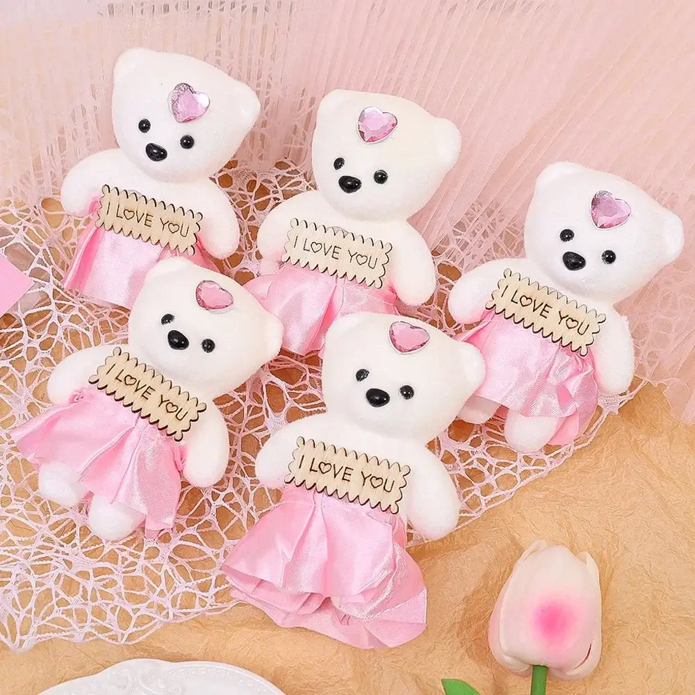 10/5Pcs Foam Bear Artificial Flower Teddy Bear Rose for Wedding Birthday Party Home Decoration Accessories DIY Valentines Gifts