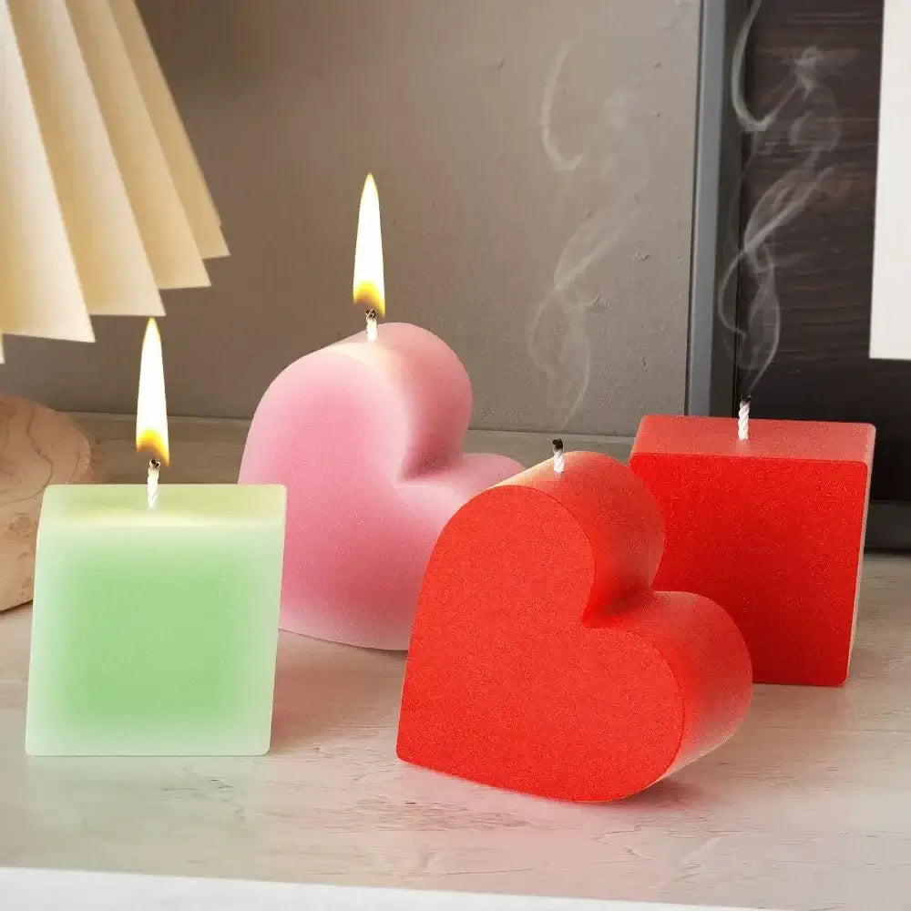 Easy Demold Poker Symbol Silicone Candle Moulds Diamond Soap Heart Gypsum Molds Club Resin Birthday Gifts Spade Chocolate Making