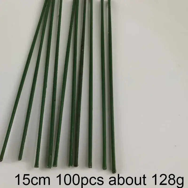 50/200pcs DIY artificial flower stick rose leaves f bouquet floral handmade craft Valentine gift Easter Birthday weddomg decor