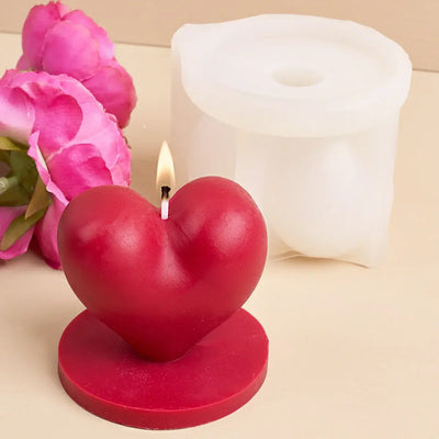 Love Candle Silicone Mold DIY Handmade Heart Shape Scented Candle Soap Resin Mold Valentine's Day Craft Gift Home Decor Supplies