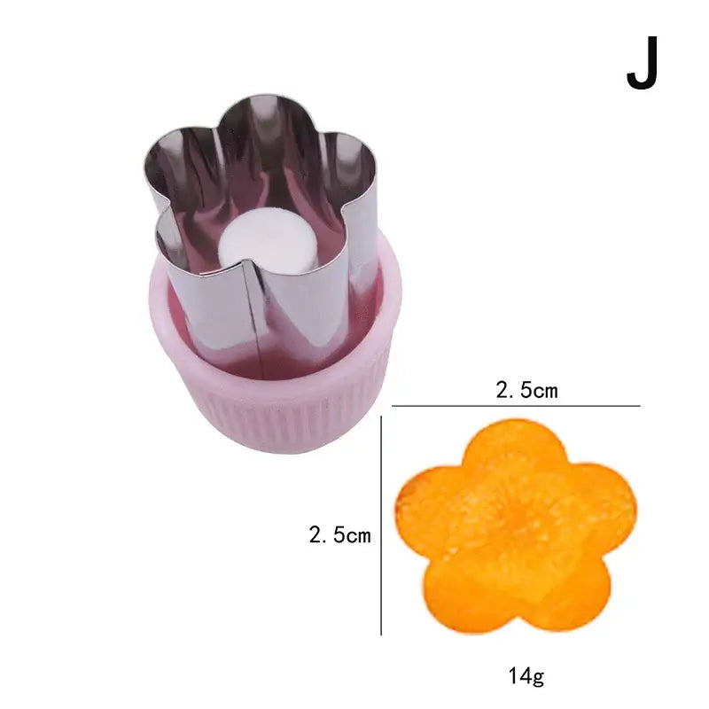 1pc Star Heart Shape Vegetables Cutter Portable Plastic Handle Cook Tools Stainless Steel Fruit Cutting Die Kitchen Gadgets