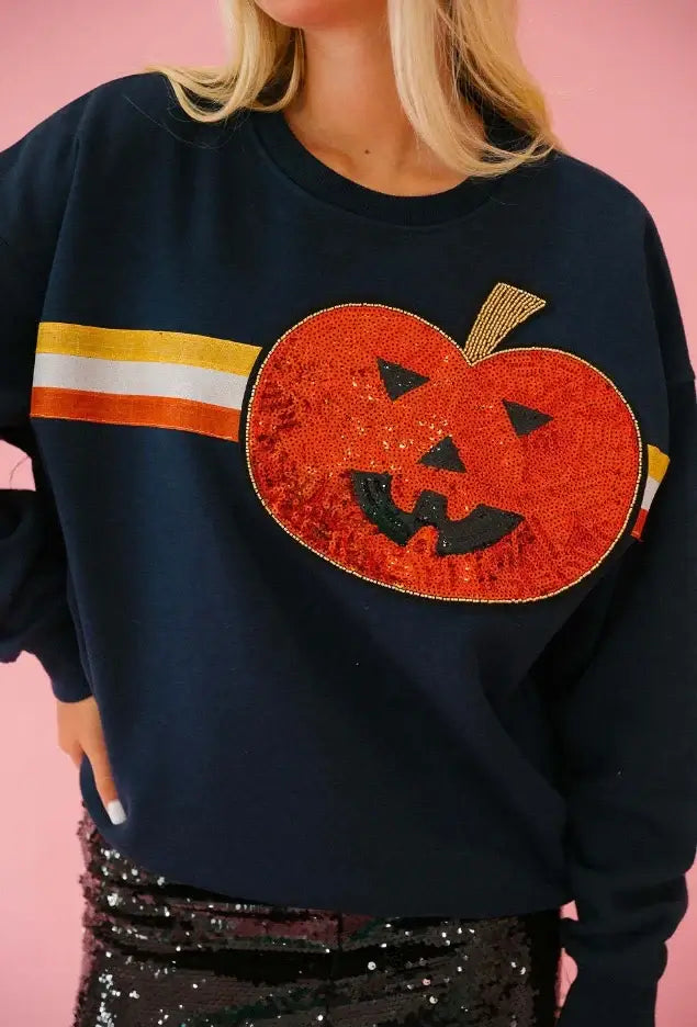 Halloween Glitter Loose Casual Hoodie Top for Women Clothes Autumn & Winter New Fashion Round Neck Female Long Sleeve Sweatshirt