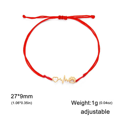 Skyrim ECG Love Cat Claw Pendant Stainless Steel Bracelet Women's Fashion Romantic Cute Valentine's Day Gift Jewelry Gifts