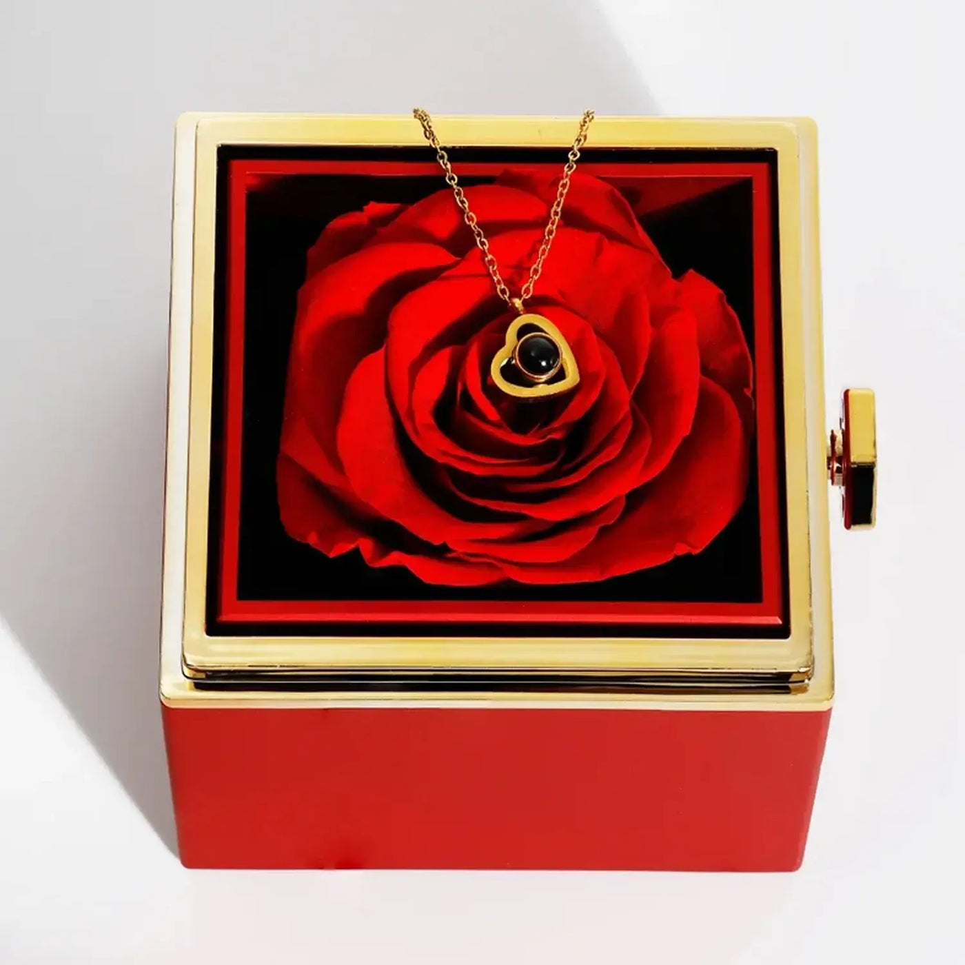 Photo Projection Necklace with Eternal Rose Box • Couples Gifts • Gift for Girlfriend • Valentines Day Gift For Women Girlfriend