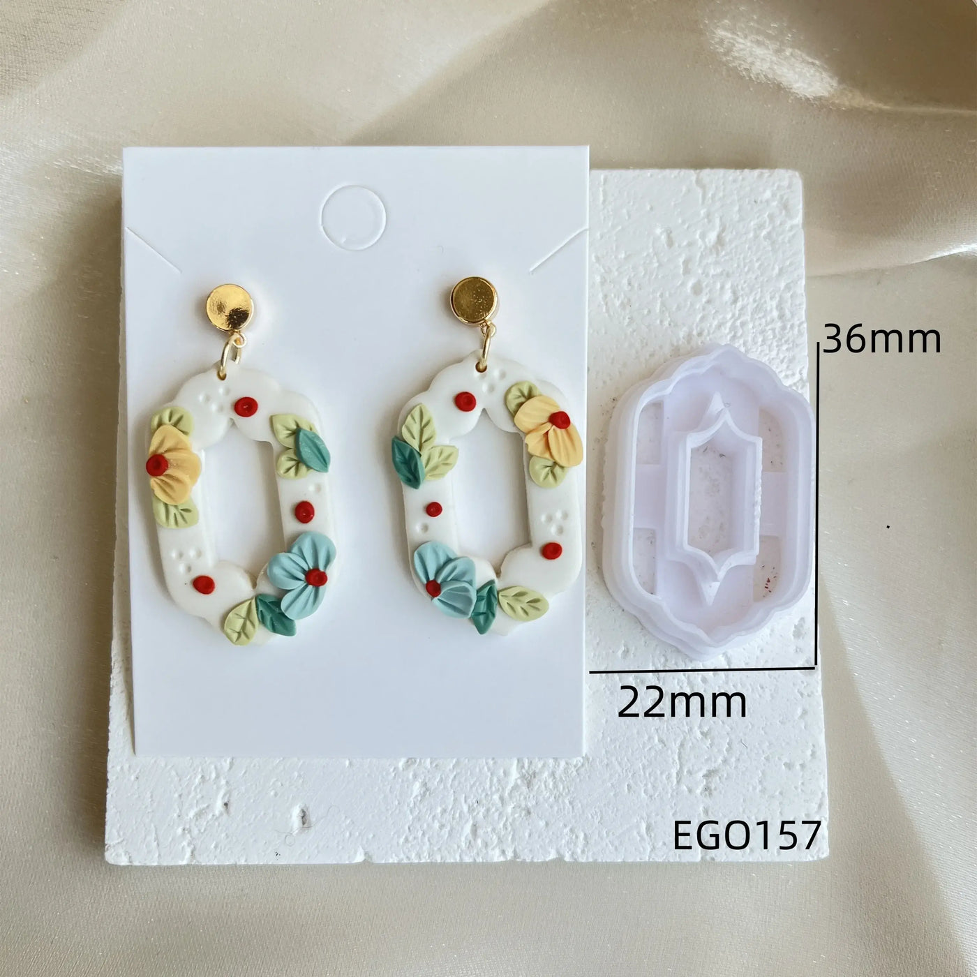 Soft Ceramic Earrings Polymer Clay  Cutter Border Geometric Pattern Mould DIY Clay Earrings Jewelry Pendant Clay tools