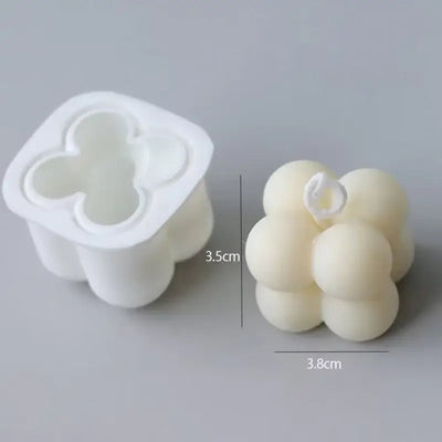 6-Cavity Large Bubble Silicone Candle Mold DIY Heart-Shaped Aromatherapy Soap Mold Mousse Cake Baking Tool Home Decoration Gift