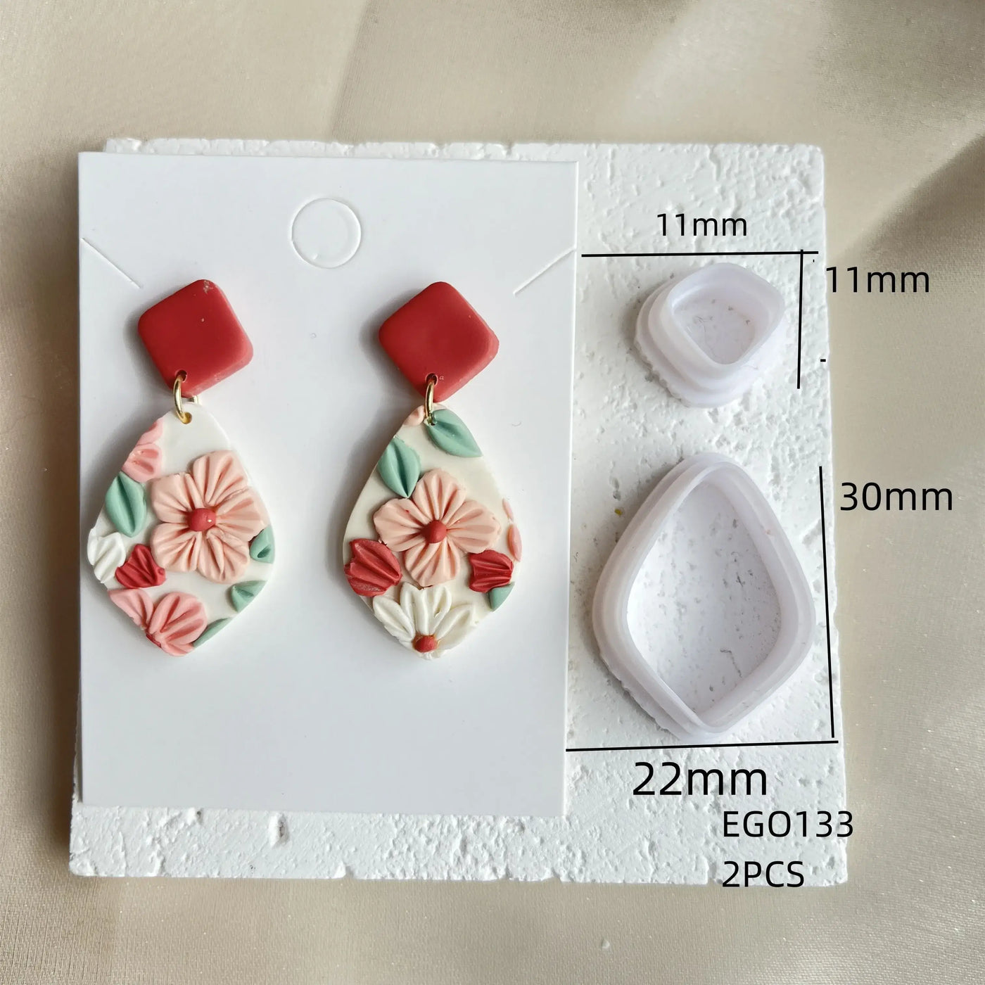 Soft Ceramic Earrings Polymer Clay  Cutter Border Geometric Pattern Mould DIY Clay Earrings Jewelry Pendant Clay tools