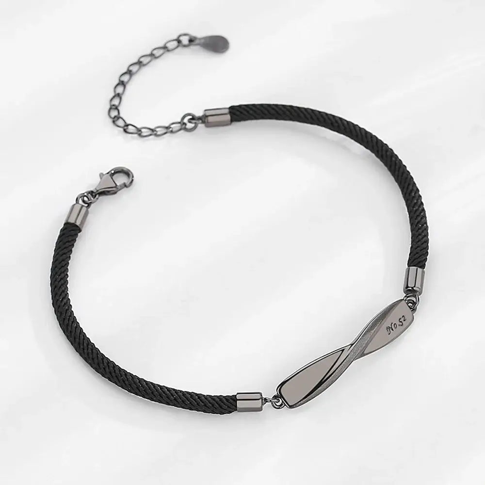 Women Romantic Wave Alloy Men Forever Love Friend Bracelet Couples Bracelets Hand Rope Mobius Ring