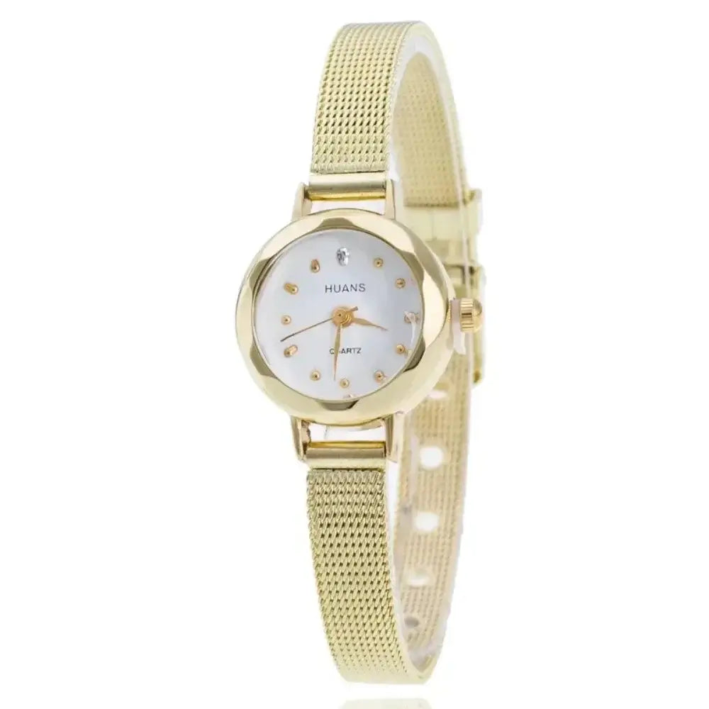 Women Ladies Stainless Steel Mesh Band Wrist Watch Trend Female Watch Stainless Steel Case Classic Silver Simple Reloj Mujer