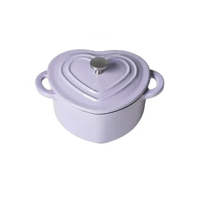 10CM Heart Shaped Red Dutch Oven Small Enameled Cast Iron Pot With Lid Saucepan Casserole Kitchen Accessories Cooking Tools