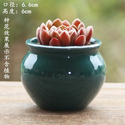 Succulent Pot Ceramic Thumb Mini Plant Flower Pot Personality Creative Pot Retro Simple Succulent Flowerpot Basin Pot Combinatio