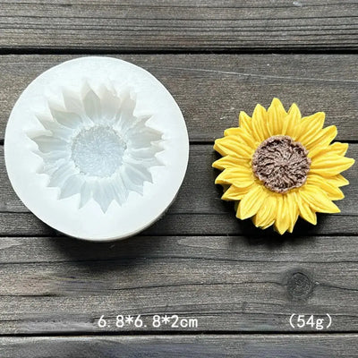 Lotus Flower Silicone Candle Mold Sunflower Peony Multi Style Soap Resin Crystal Mould Heart Rose Chocolate Ice Making Set Gifts