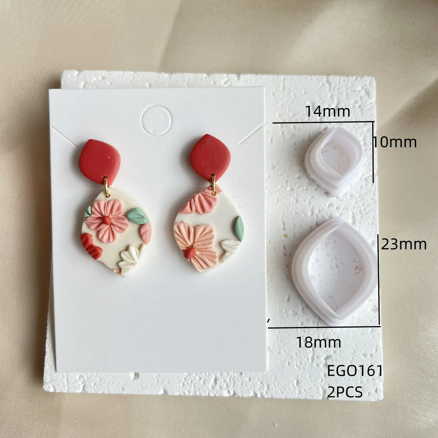 Soft Ceramic Earrings Polymer Clay  Cutter Border Geometric Pattern Mould DIY Clay Earrings Jewelry Pendant Clay tools