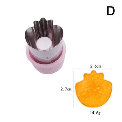 1pc Star Heart Shape Vegetables Cutter Portable Plastic Handle Cook Tools Stainless Steel Fruit Cutting Die Kitchen Gadgets