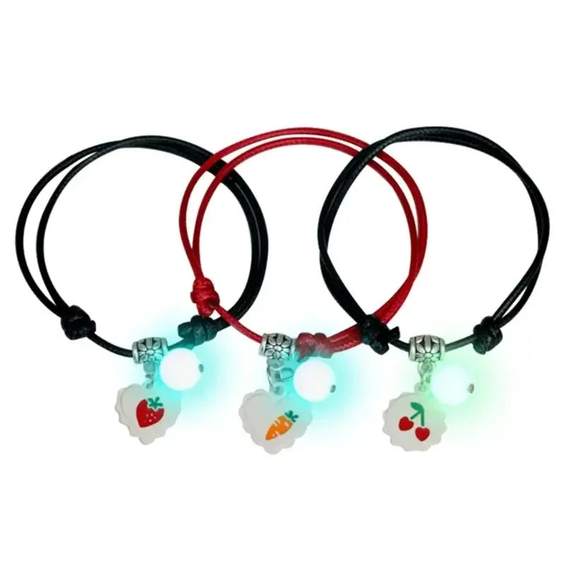 3 Pcs Couple Bracelets Love Star Moon Cat Luminous Bangles for Friendship E0BE