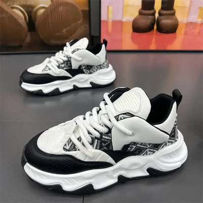 Luxury Men's Patchwork Casual Sneakers Comfortable Platform Shoes Designer Height Increasing Sneakers Men Casual Sports Shoes