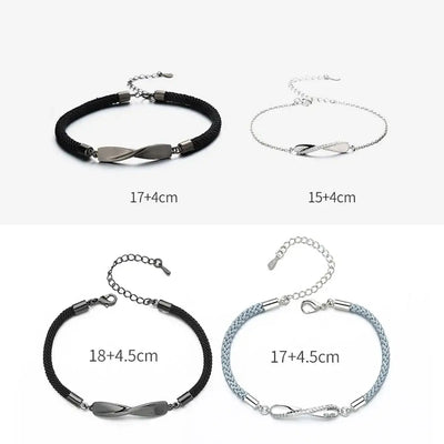 Women Romantic Wave Alloy Men Forever Love Friend Bracelet Couples Bracelets Hand Rope Mobius Ring