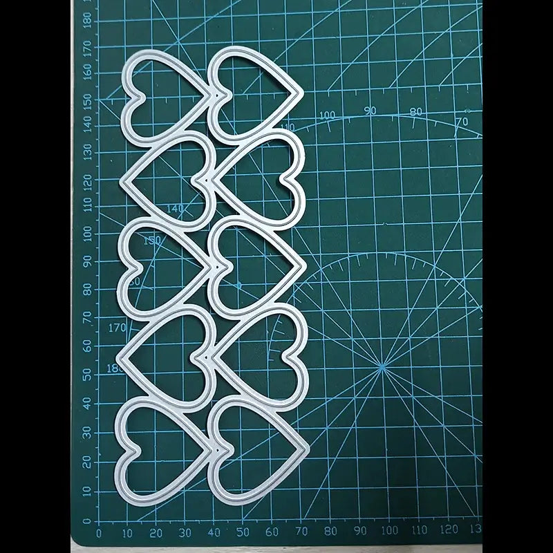 New 10 pcs Heart-shaped peach cutting die mould scrapbook decoration embossed photo album decoration card making DIY handicrafts