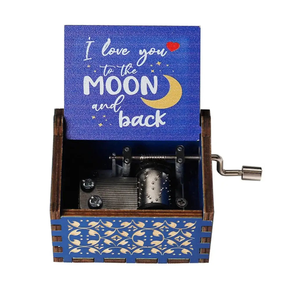 You Are My Sunshine Music Box, Color Printing Wooden Hand Crank Musical Box, Birthday Gift for Girlfriend, Children's Day Gift