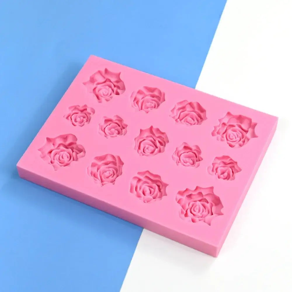 13 Holes Rose Flower Chocolate Making Tray Peony Candy Ice Cube Silicone Moulds Plant Valentine’s Day Gifts Scented Candle Molds