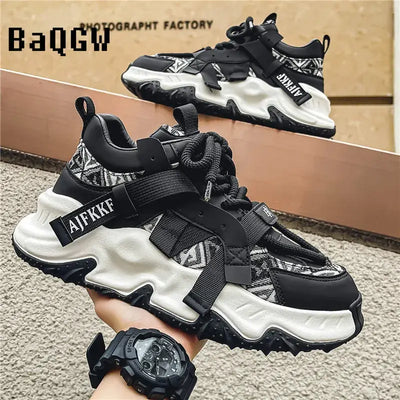 Luxury Men's Patchwork Casual Sneakers Comfortable Platform Shoes Designer Height Increasing Sneakers Men Casual Sports Shoes