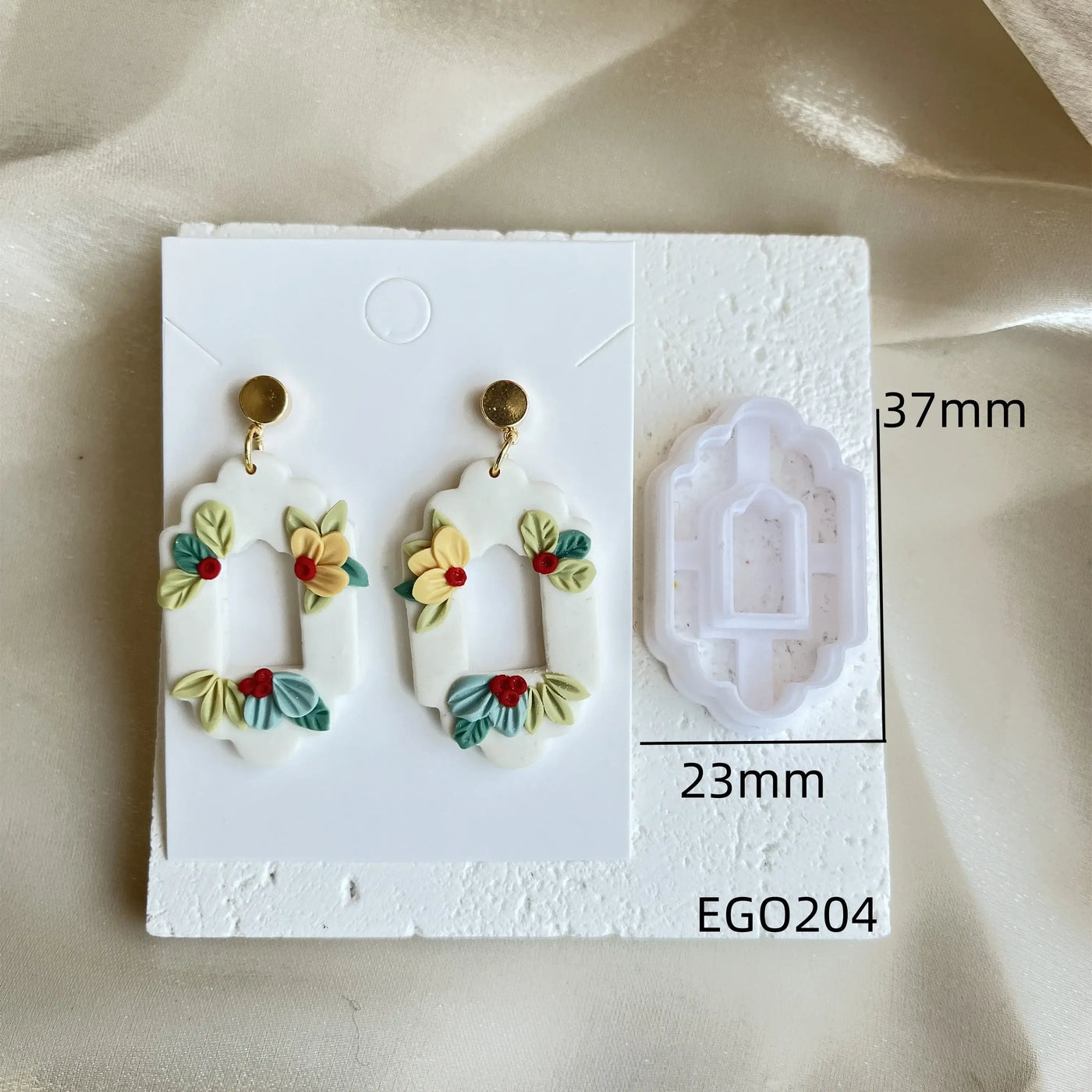 Soft Ceramic Earrings Polymer Clay  Cutter Border Geometric Pattern Mould DIY Clay Earrings Jewelry Pendant Clay tools